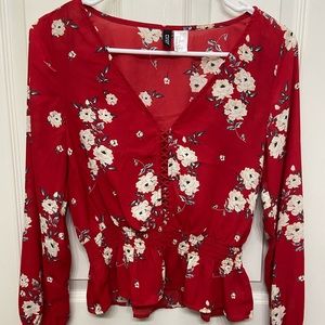 Gently used floral shirt long sleeve